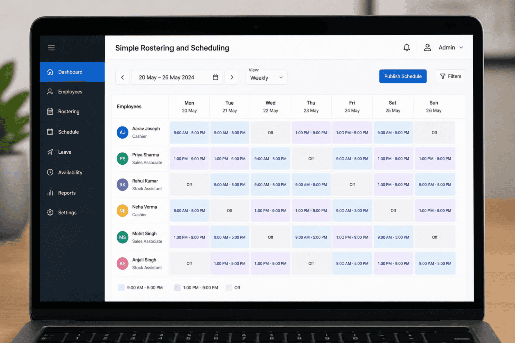 Simple Rostering and Scheduling (1)